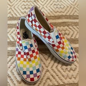 Vans Rainbow Slip on Shoes